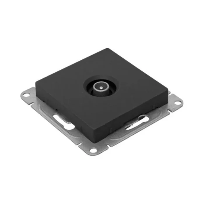 Розетка телевизионная оконечная TV СП Эпика механизм черн. EKF UP1-SOB-TV-3