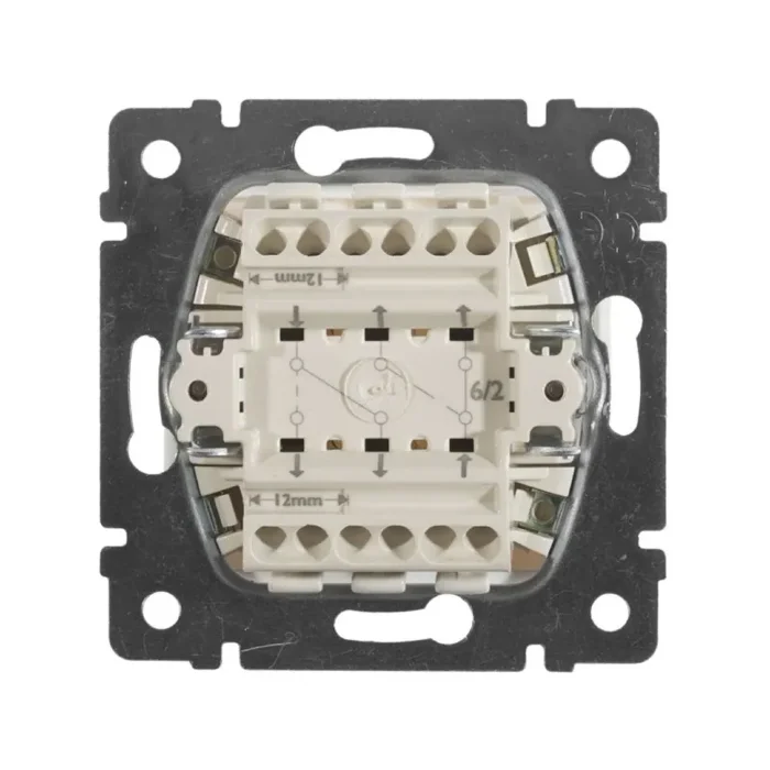 Переключатель проходной 2-кл. СП Valena 10А IP31 250В механизм бел. IEK 774408