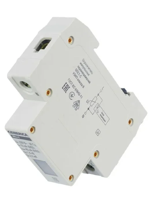 Ограничитель перенапряжения ОПС1-C 1Р 10/40кА 230В GENERICA MOP20-1-C-G