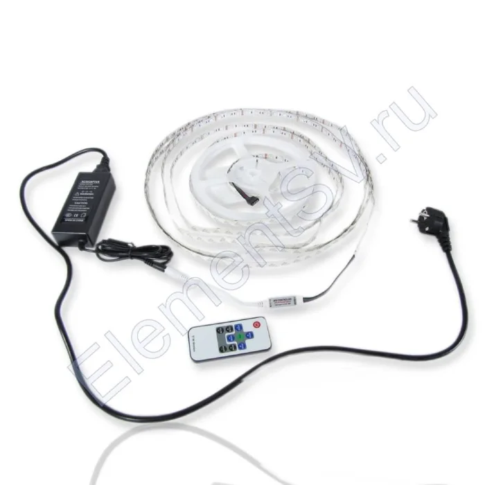 Комплект светодиодной ленты RGB 5050 60led с контроллером IR и блоком питания B20