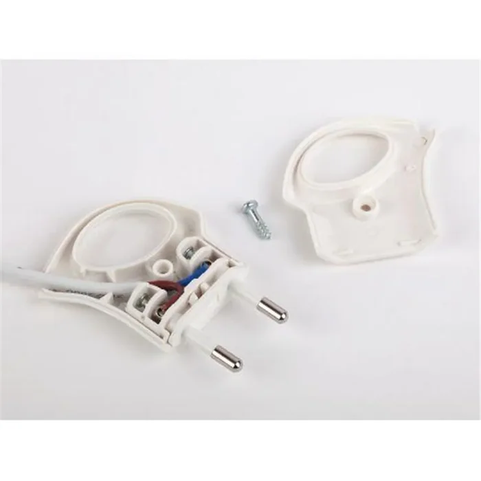 Вилка V1 6А без заземл. с кольцом непрямой ввод (10/200/9600) бел. ЭРА Б0019182