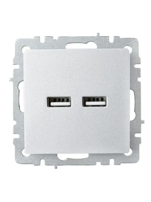 Розетка BRITE USB A+A 3.1А РЮ10-1-БрА механизм алюм. IEK BR-U21-D31-K47