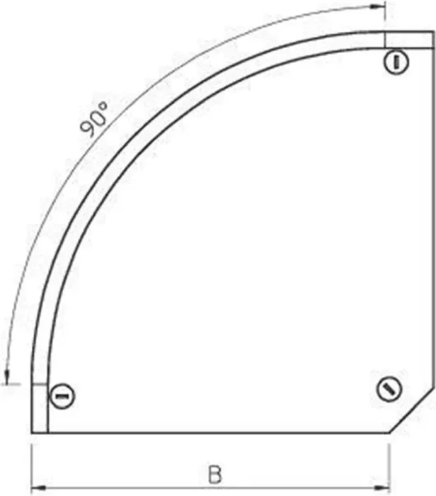 Крышка для угла горизонтального 90град. осн.100 DFB 90 100 FS OBO 7129610
