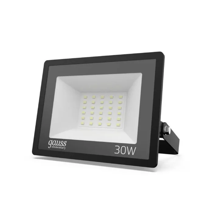 Прожектор светодиодный Elementary 30Вт 6500К IP65 2700лм 200-240В ДО черн. GAUSS 613100330
