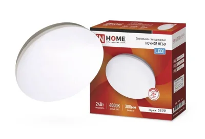 Светильник светодиодный DECO НОЧНОЕ НЕБО 24Вт 4000К 1560лм 230В 300х55мм IN HOME 4690612033518