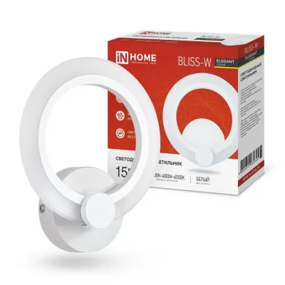 Светильник светодиодный ELEGANT BLISS-15W 15Вт 3000-6500К 1200лм 230В STEP COLOR бел. IN HOME 4690612035345