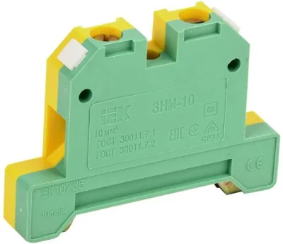 Зажим наборный ЗНИ-10PEN 10кв.мм (JXB-земля) IEK YZN20-010-K52