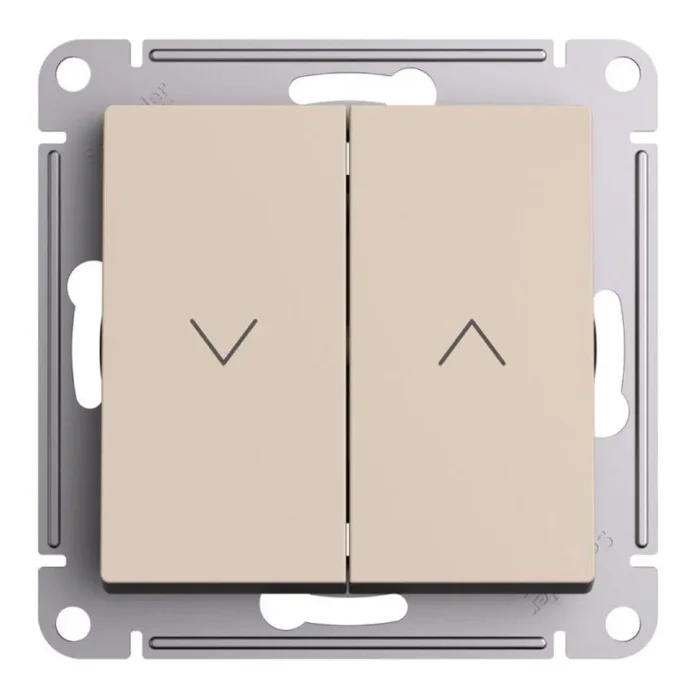 Выключатель для жалюзи 2-кл. AtlasDesign 10А механизм песочн. SE ATN001219