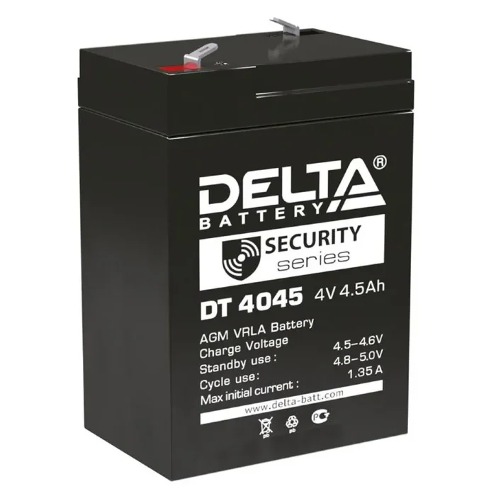 Аккумулятор ОПС 4В 4.5А.ч для прожекторов DT 4045 Delta 4614010040021