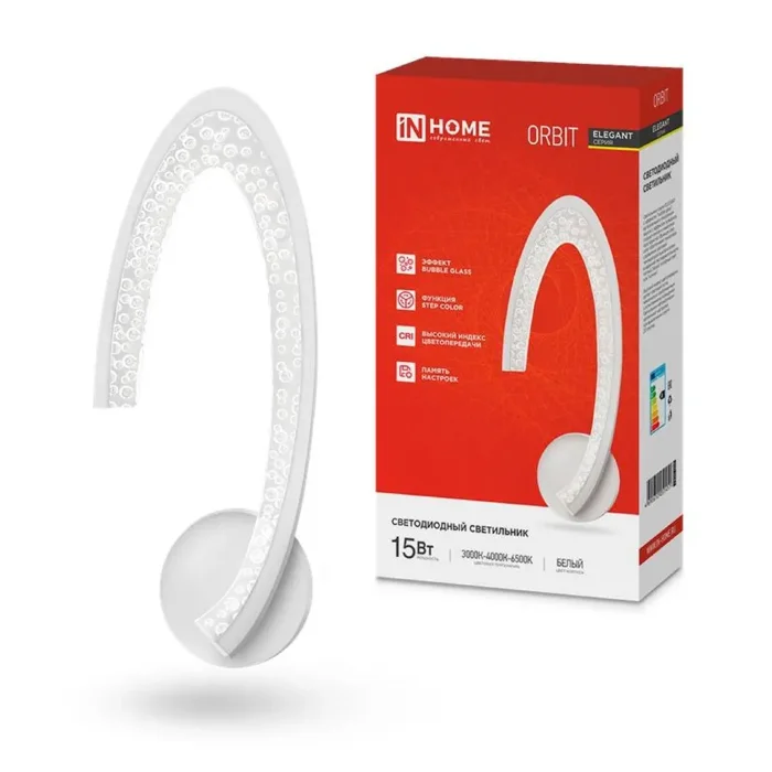 Светильник светодиодный ELEGANT ORBIT 15Вт 3000-6500К 1200лм 230В STEP COLOR бел. IN HOME 4690612051451