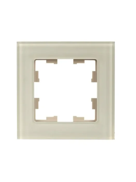 Рамка 1-м BRITE РУ-1-2-БрВа стекло ванильн. IEK BR-M12-G-K10