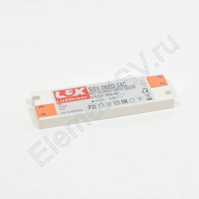 Блок питания SSV-060D-24C (24V, 60W, 2,5А)