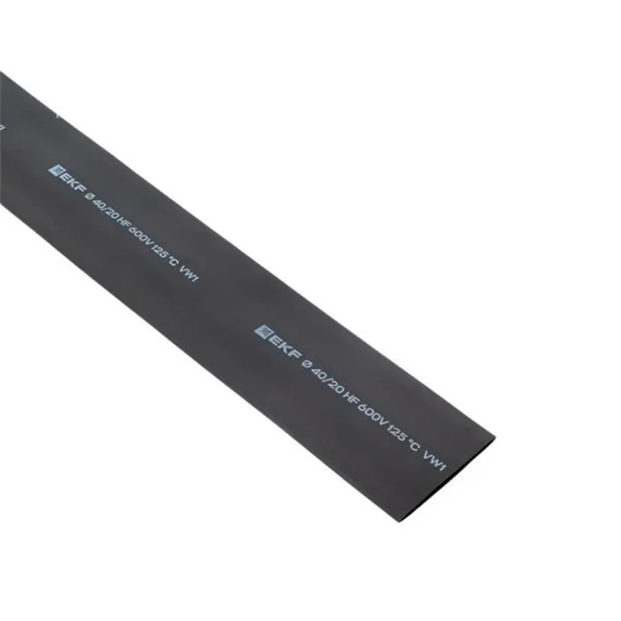 Трубка термоусадочная ТУТ нг 40/20 черн. 1м (уп.25м) PROxima EKF tut-40-b-1m