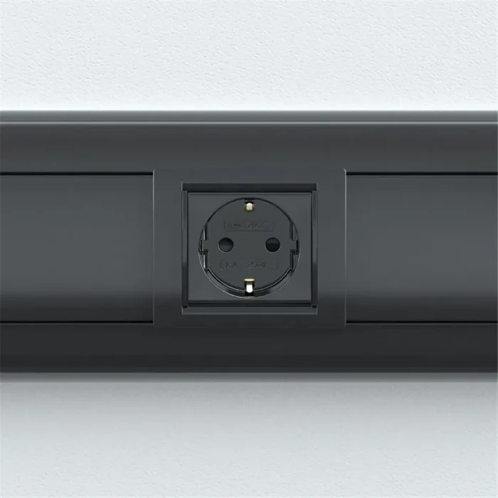 Розетка 1-м 2мод. Viva 16А IP20 2P+E с заземл. защ. шторки черн. DKC 45205