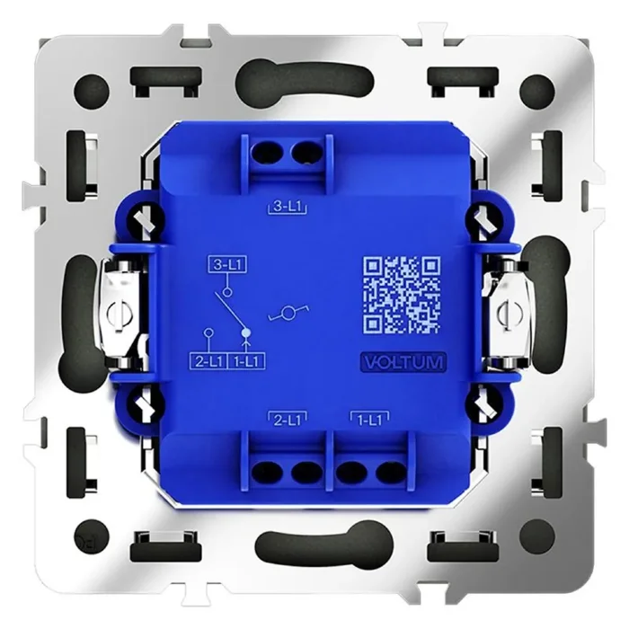 Переключатель проходной 1-кл. СП S70 10А механизм титан Voltum VLS010306