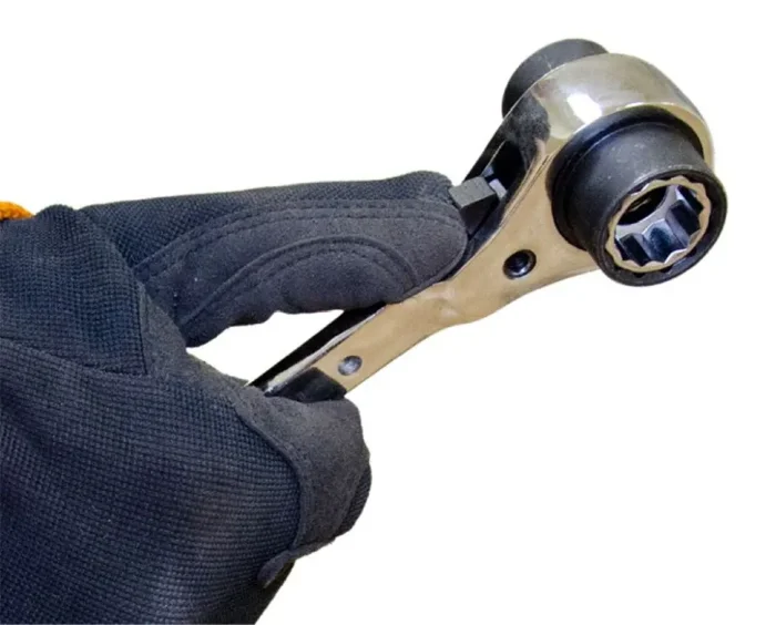 Ключ накидной трещоточный 8х10х12х13х14х17х19х21мм реверсивный (23712) SHTOK 376582