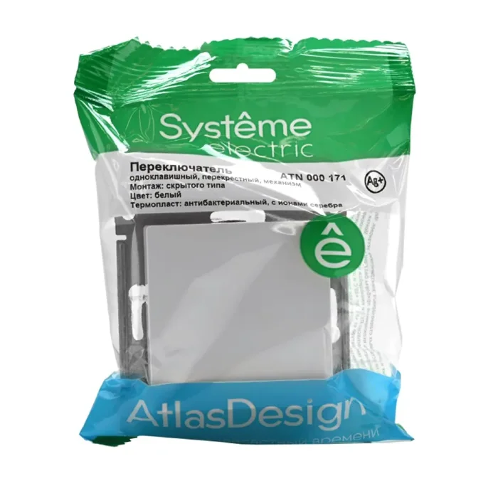 Переключатель перекрестный 1-кл. СП AtlasDesign 10А IP20 (сх. 7) 10AX механизм бел. SE ATN000171