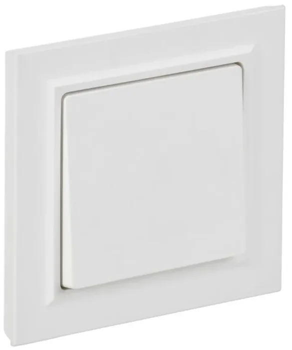 Выключатель 1-кл. СП BRITE ВСР10-1-0-БрАБ 10А в сборе арктич. бел. IEK BR-V10-0-10-K91-F