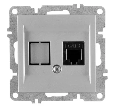 Розетка телефонная 1вых. СП 1мод. LAVIN/KAREN RJ45 кат.3 механизм сер. ARVIA 50 03 2000 221