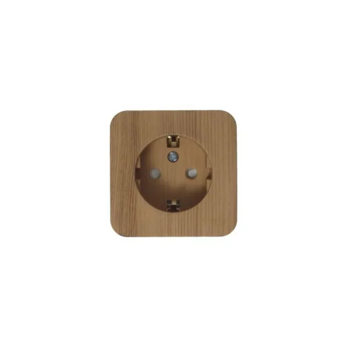 Розетка 1-м ОП Blanca 16А IP20 250В с заземл. защ. шторки с изолир. пластиной ясень SE BLNRA011115