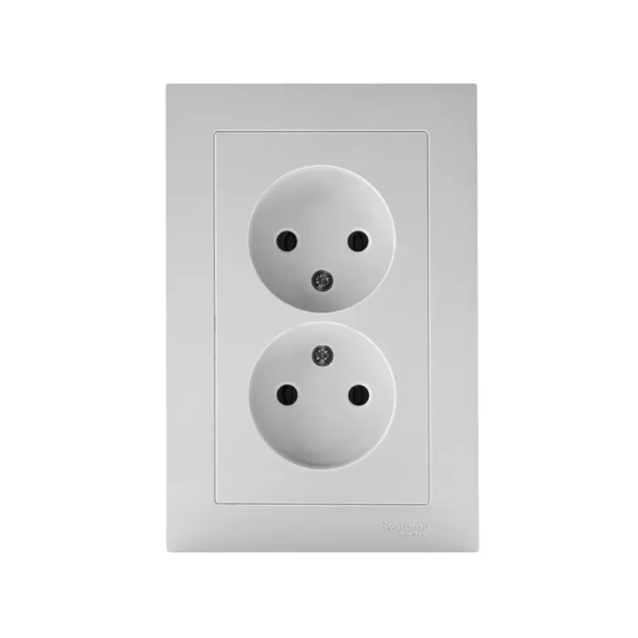 Розетка 2-м СП AtlasDesign 16А IP20 без заземл. в сборе бел. SE ATN000120