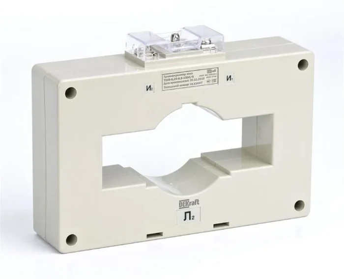 Трансформатор тока ТШП-0.66 2500/5А кл. точн. 0.5 15В.А d100мм DEKraft 50161DEK