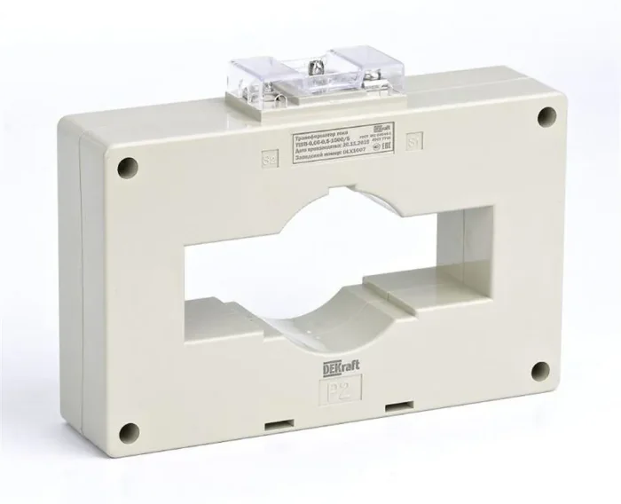 Трансформатор тока ТШП-0.66 2500/5А кл. точн. 0.5 15В.А d100мм DEKraft 50161DEK