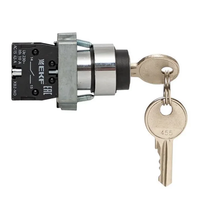 Переключатель BG21 2P с замком (не возврат.) NO EKF xb2-bg21