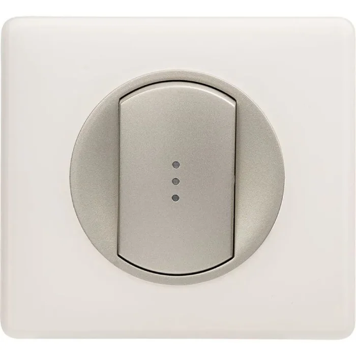 Панель лицевая Celiane для выкл. с подсвет. титан Leg 068303