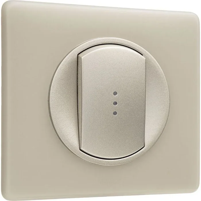 Панель лицевая Celiane для выкл. с подсвет. титан Leg 068303