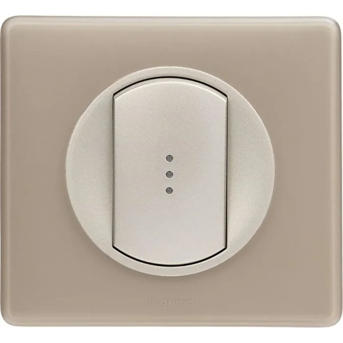 Панель лицевая Celiane для выкл. с подсвет. титан Leg 068303