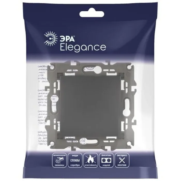 Переключатель 1-кл. СП Elegance 14-1103-05 10А IP20 250В 10AX механизм антрацит Эра Б0034227