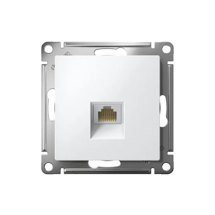 Розетка компьютерная 1-м AtlasDesign RJ45 кат.5E механизм бел. SE ATN000183