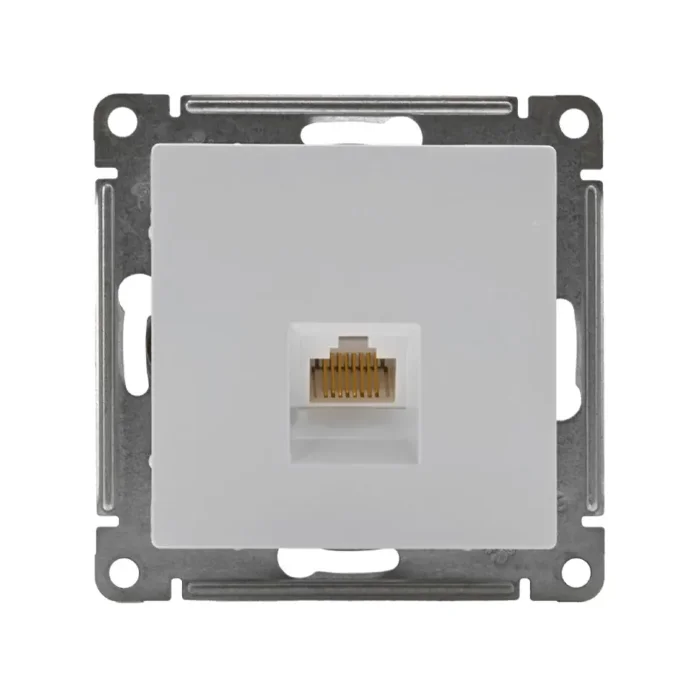 Розетка компьютерная 1-м AtlasDesign RJ45 кат.5E механизм бел. SE ATN000183