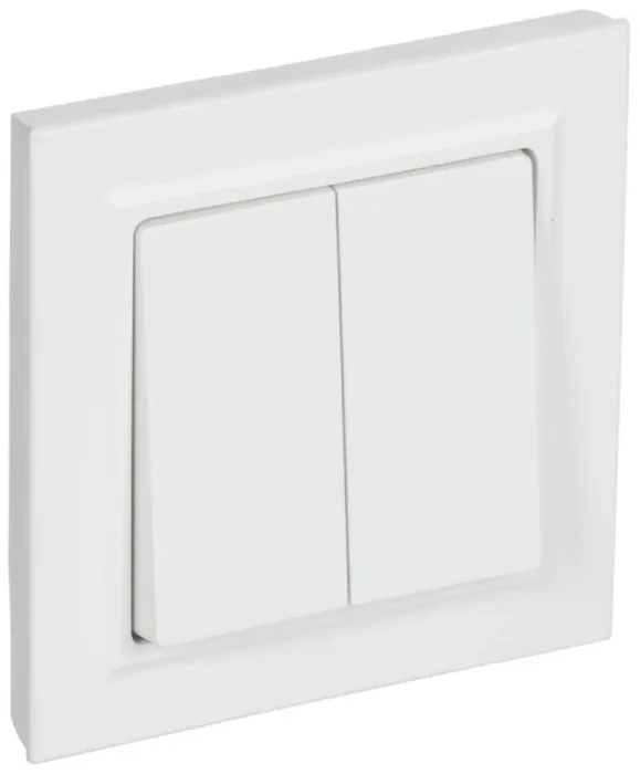 Выключатель 2-кл. СП BRITE ВСР10-2-0-БрАБ 10А в сборе арктич. бел. IEK BR-V20-0-10-K91-F