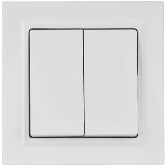 Выключатель 2-кл. СП BRITE ВСР10-2-0-БрАБ 10А в сборе арктич. бел. IEK BR-V20-0-10-K91-F