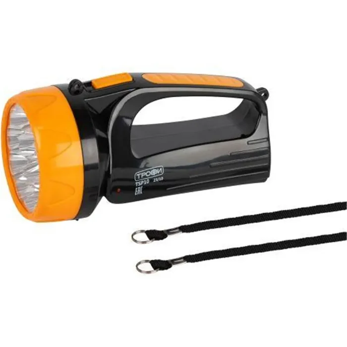 Фонарь-прожектор аккумуляторный TSP10 15LED 2 режима 4В 1.5А.ч ЗУ 220В (картон. упак.) Трофи Б0016537