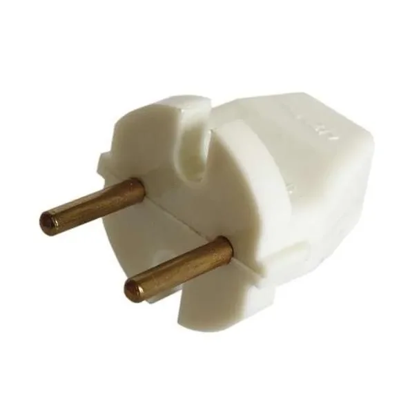 Вилка электрич. без заземл. 6А 250В IP20 бел. без кембр. БЕЛТИЗ В6-004