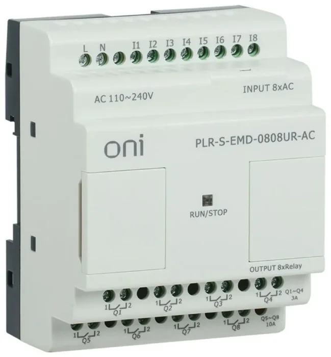 Реле логическое PLR-S. Расширение 8DI/8DO (R) 220В AC ONI PLR-S-EMD-0808UR-AC