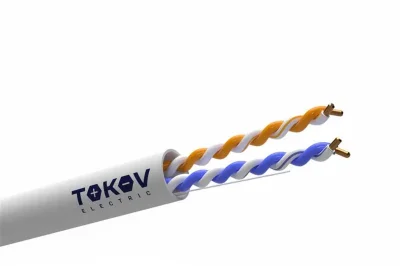 Кабель витая пара U/UTP 2х2х24AWG кат.5E PVC (м) TOKOV ELECTRIC TKE-C06-U22-5E-305-PVC