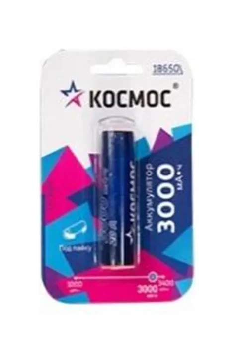 Аккумулятор Li-ion 18650 3000мА.ч без защиты с выводами под пайку KOC18650Li30PABL1