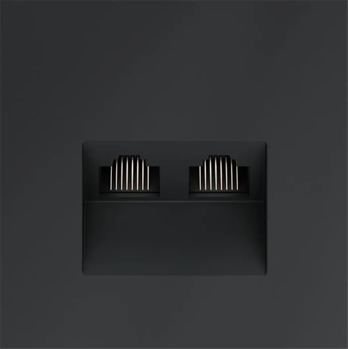 Розетка компьютерная 2-м СП S70 RJ45 + RJ45 кат.6 механизм графит Voltum VLS060207