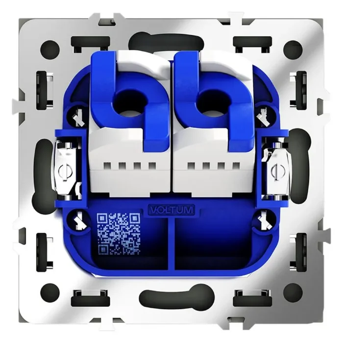 Розетка компьютерная 2-м СП S70 RJ45 + RJ45 кат.6 механизм графит Voltum VLS060207