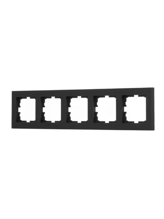 Рамка 5-местн. горизонт. VESNA черн. бархат LEZARD 742-4200-150
