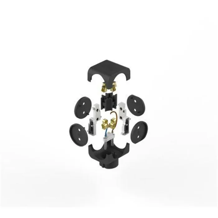 Разветвитель 4-м без заземл. 16А IP20 SP-4-B черн. Эра Б0008207