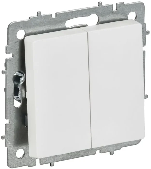 Выключатель 2-кл. СП BRITE ВС10-2-0-БрАБ 10А механизм арктич. бел. IEK BR-V20-0-10-K91