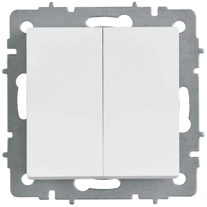 Выключатель 2-кл. СП BRITE ВС10-2-0-БрАБ 10А механизм арктич. бел. IEK BR-V20-0-10-K91