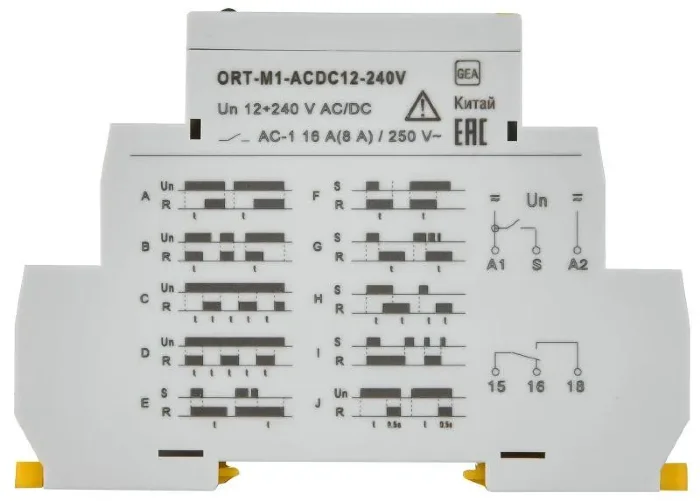 Реле времени многофункц. ORT 1 контакт 12-240В AC/DC IEK ORT-M1-ACDC12-240V