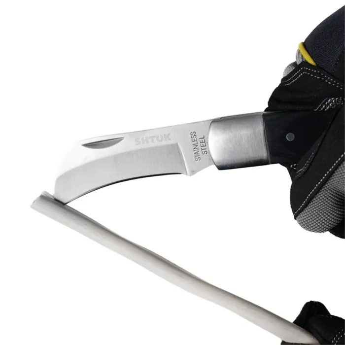 Нож для снятия изоляции большой складной с изогнутым лезвием №2 (14202) SHTOK 376548