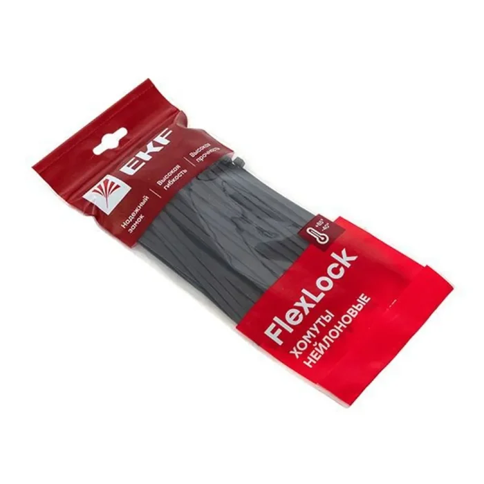 Хомут P6.6 4.6х160 FlexLock стандартный черн. (уп.100шт) PROxima EKF plc-fl-ctsb-4.6x160